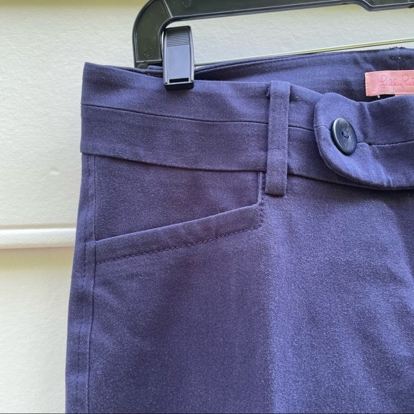 Lilly Pulitzer Luxury Solid True Navy Capri Pants size 4 - Picture 6 of 16